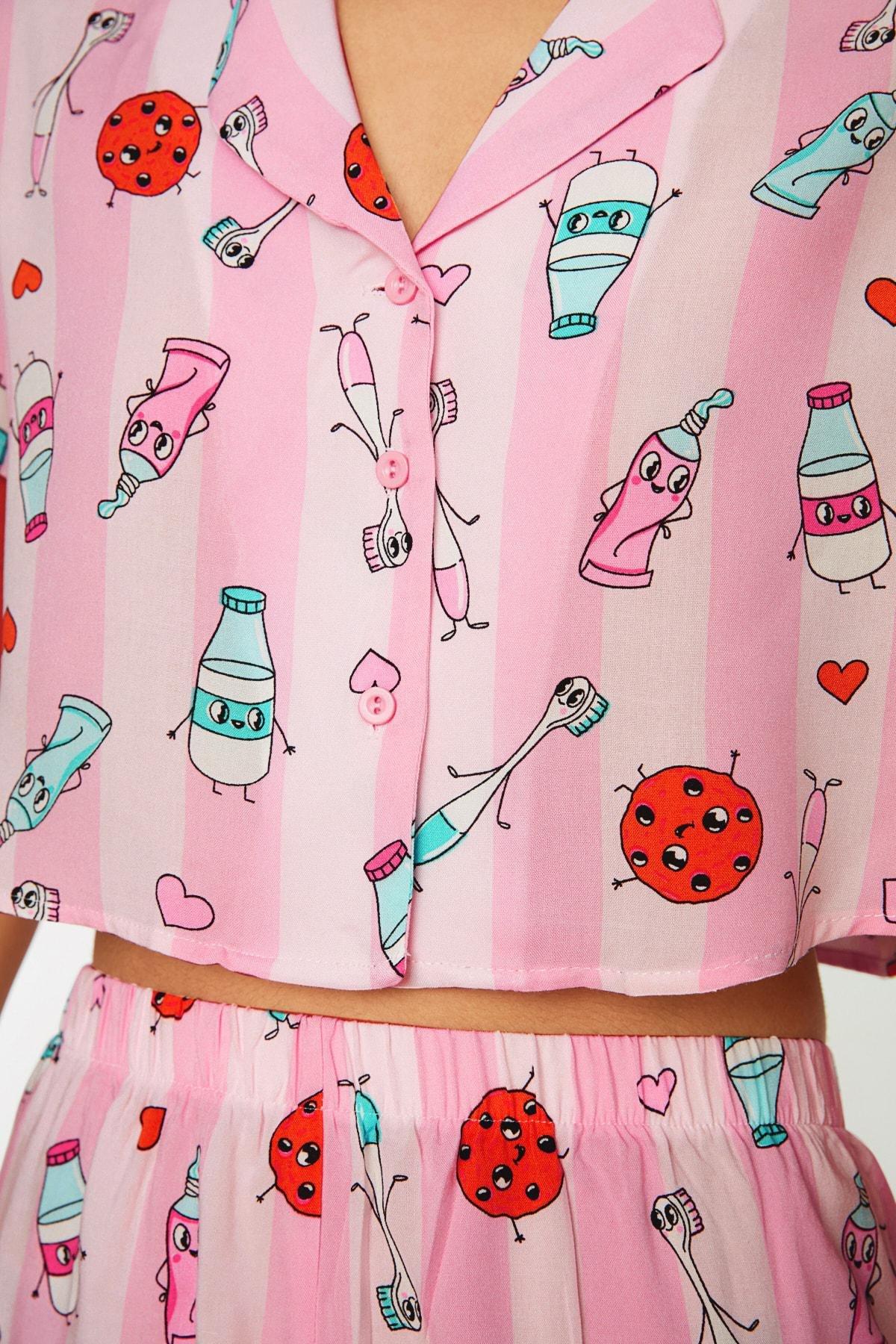 Multicolour Graphic Pajama Set, , large image number 4