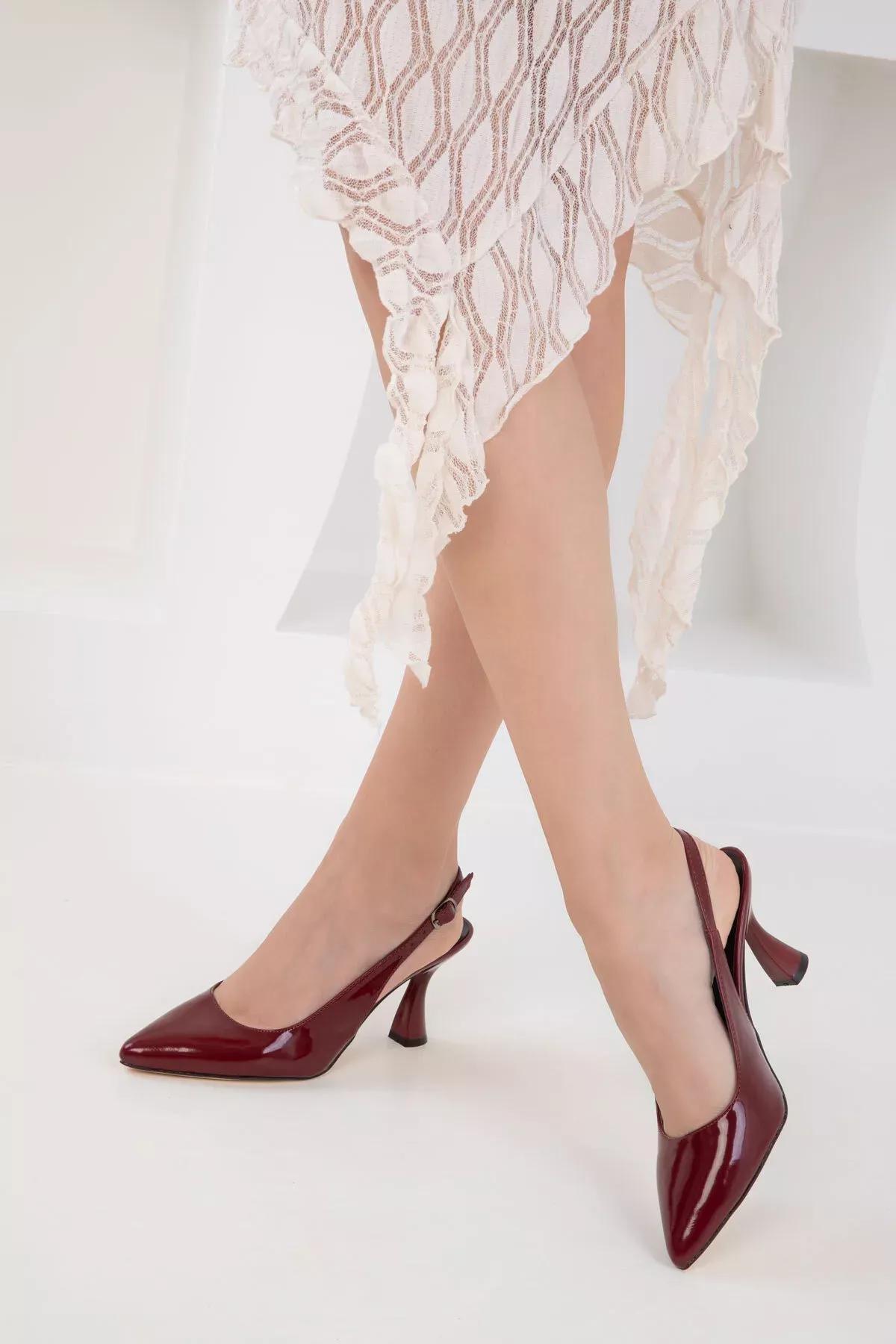 Burgundy Patent Classic Heels, C101_3143, large image number 4