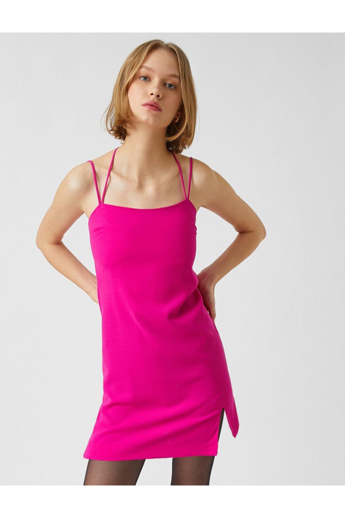Koton - Pink Slit Mini Dress