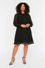 Trendyol - Black Plus Size Mini Dress