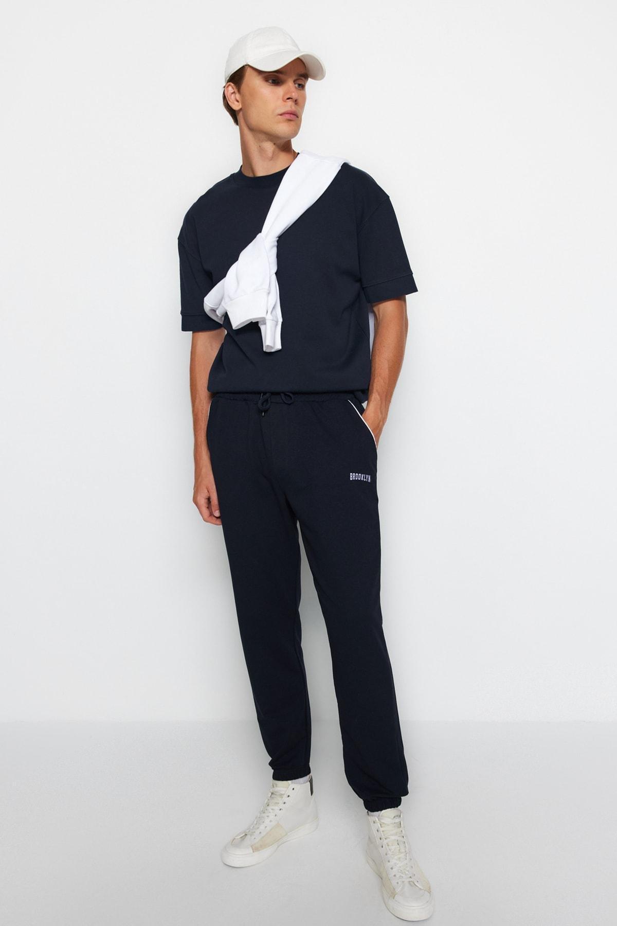 Navy Joggers Sweatpants, , large image number 1