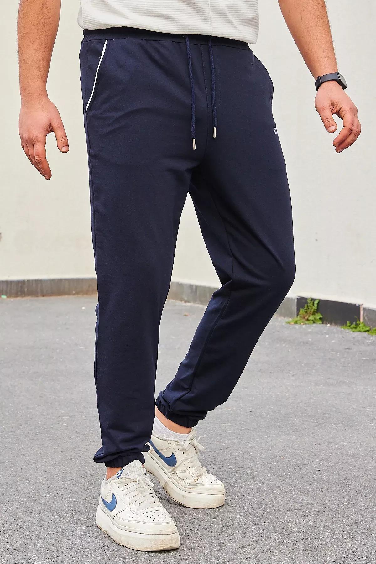 Navy Joggers Sweatpants, Dark blue, large image number 1