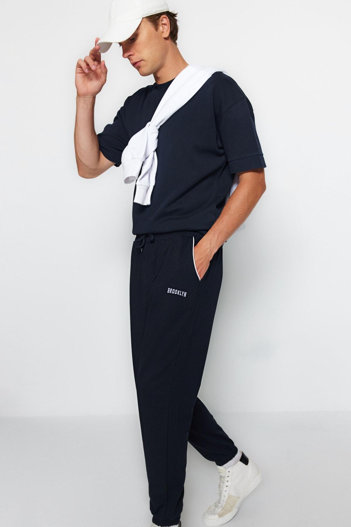 Navy Joggers Sweatpants, , large image number 2