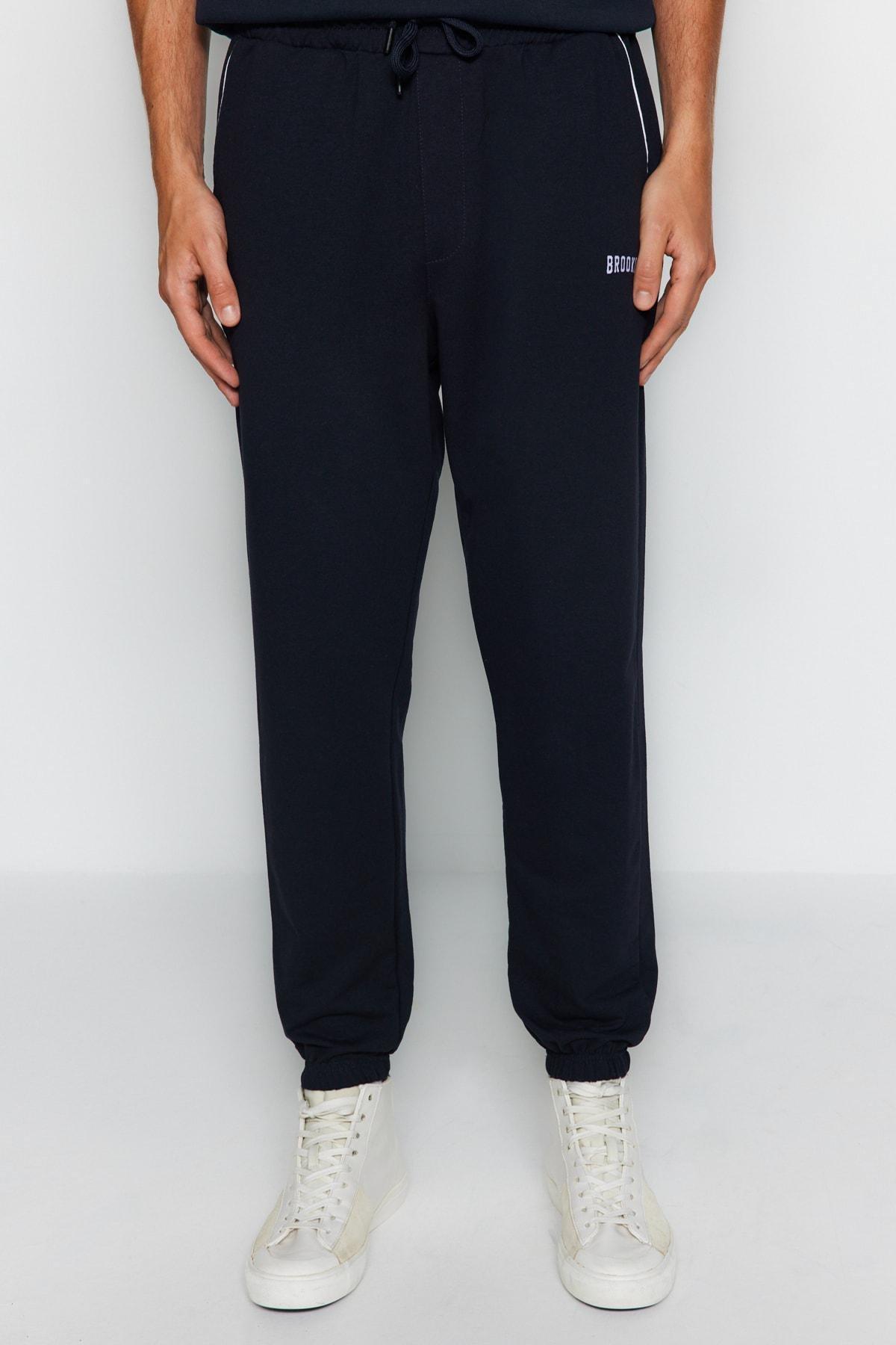 Navy Joggers Sweatpants, Dark blue, large image number 3