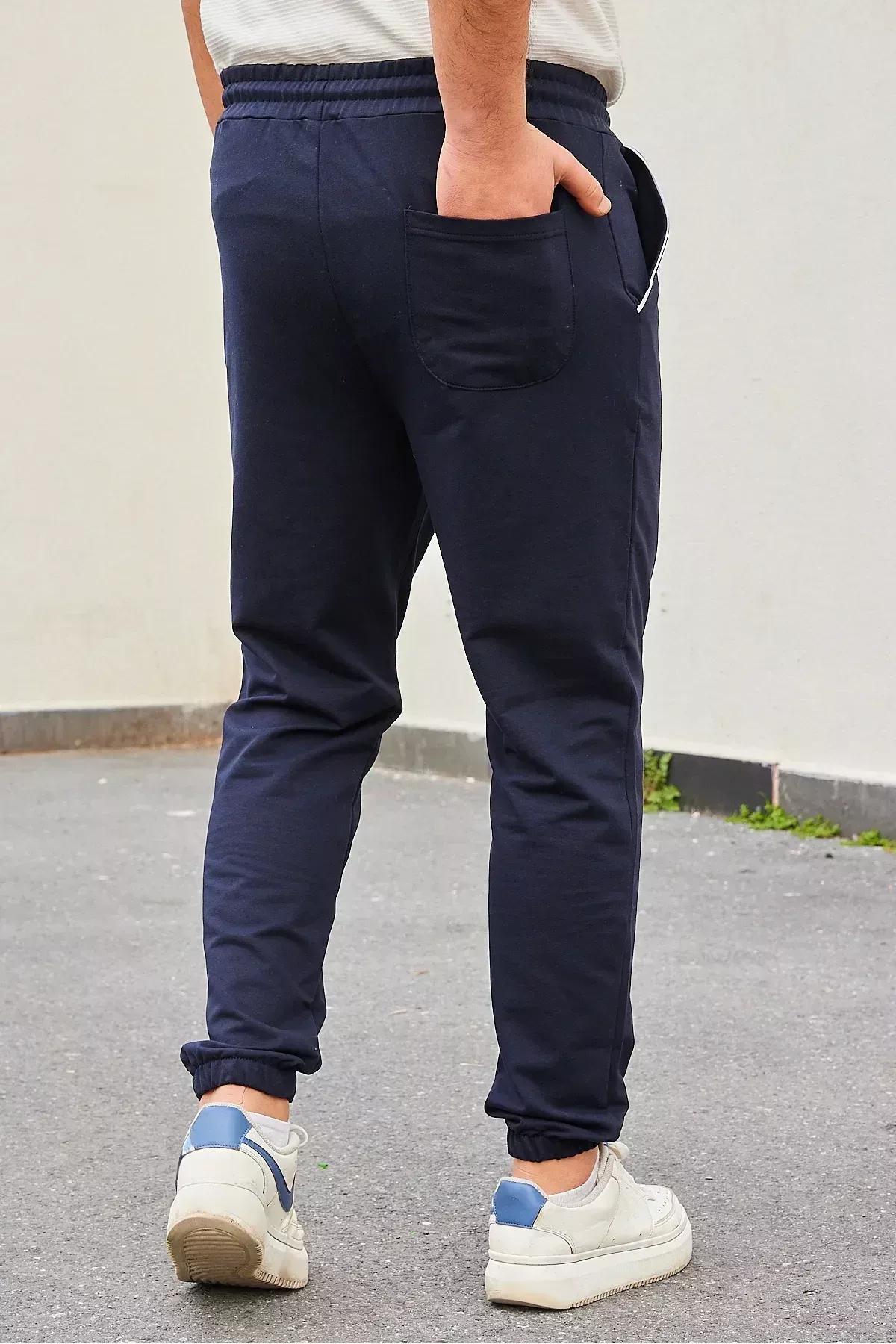 Navy Joggers Sweatpants, Dark blue, large image number 5
