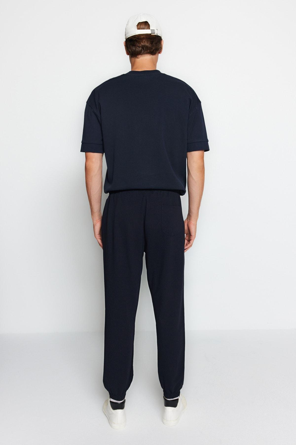 Navy Joggers Sweatpants, Dark blue, large image number 6