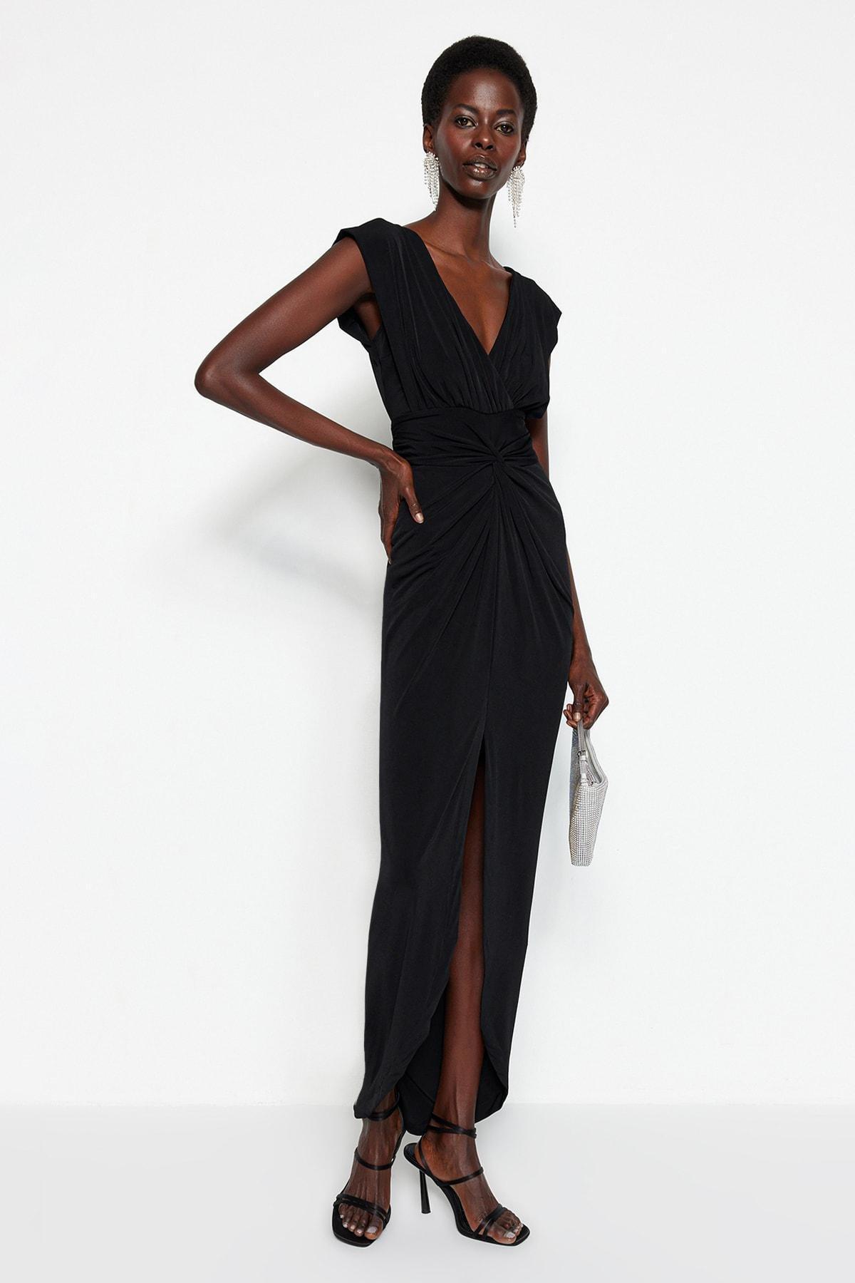 Black Shift Occasionwear Maxi Dress, , large image number 1
