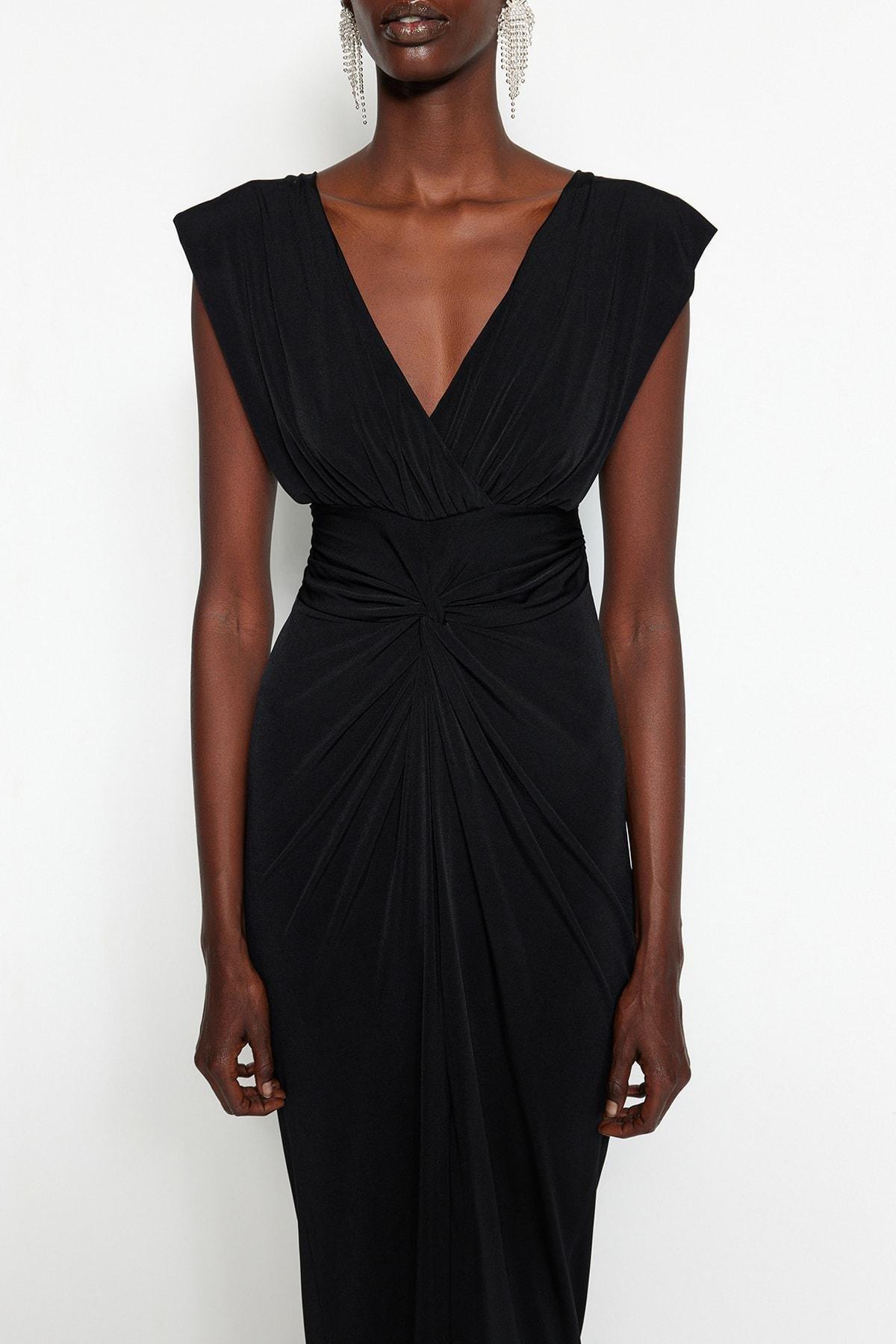 Black Shift Occasionwear Maxi Dress, , large image number 3