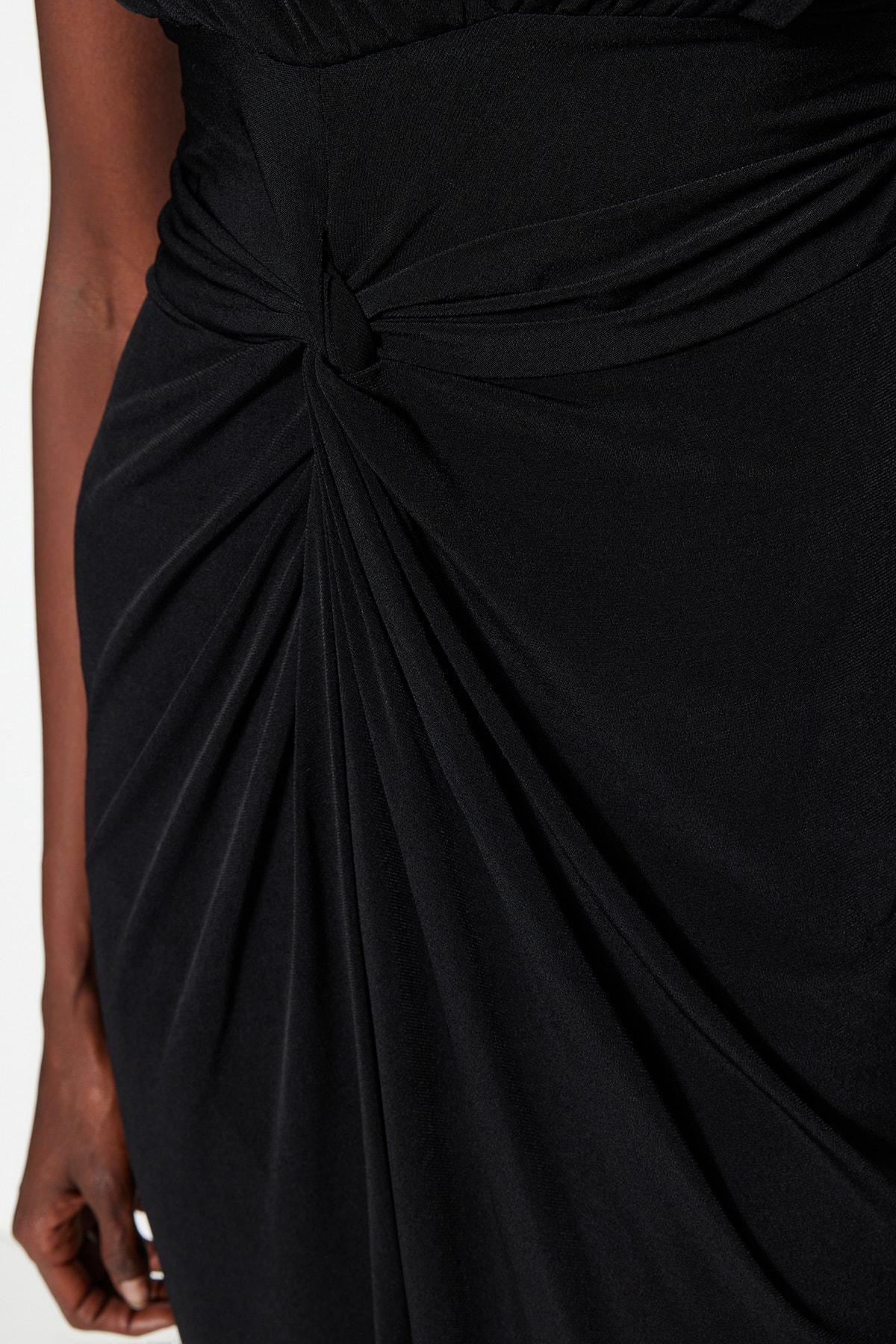 Black Shift Occasionwear Maxi Dress, , large image number 4