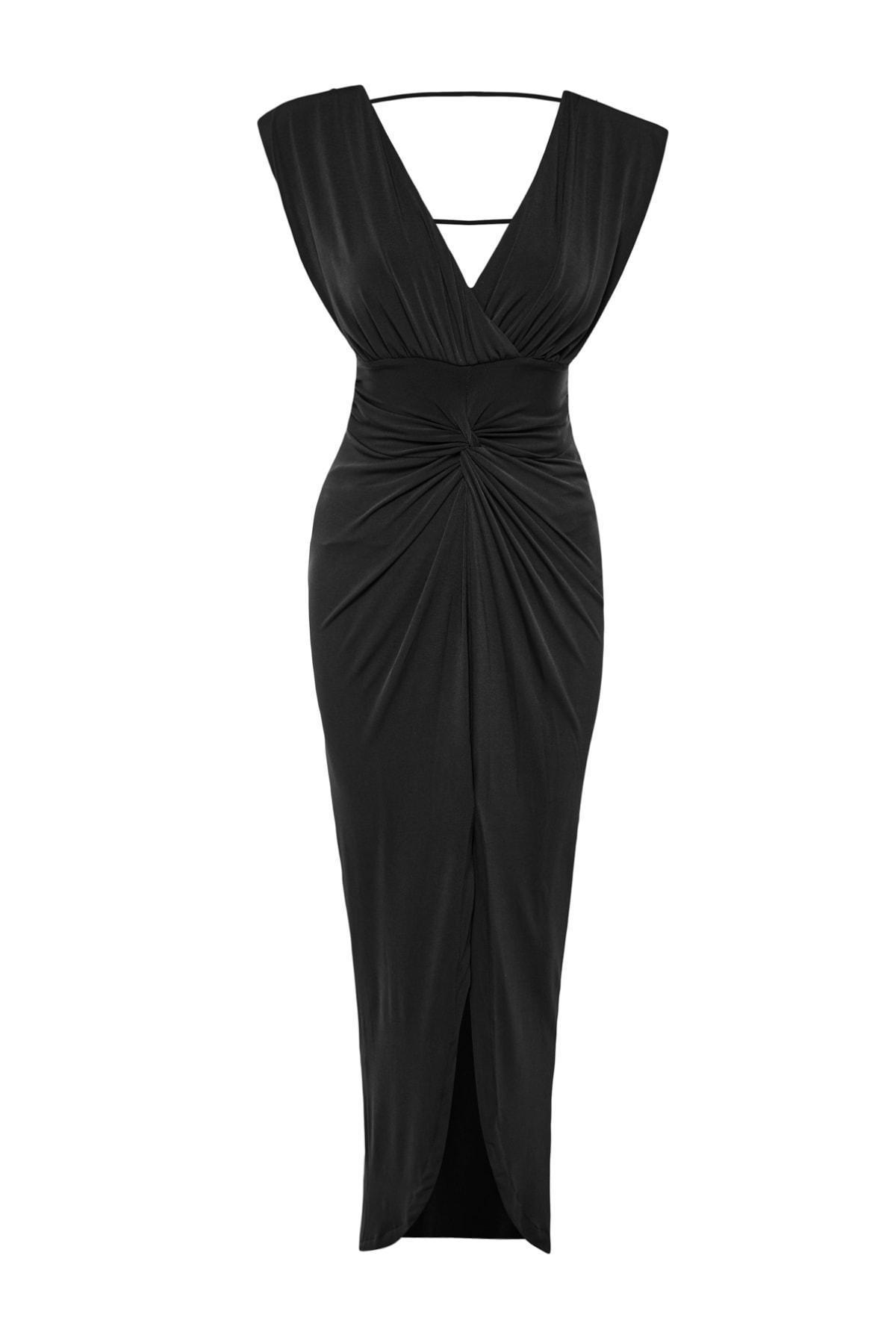 Black Shift Occasionwear Maxi Dress, , large image number 6