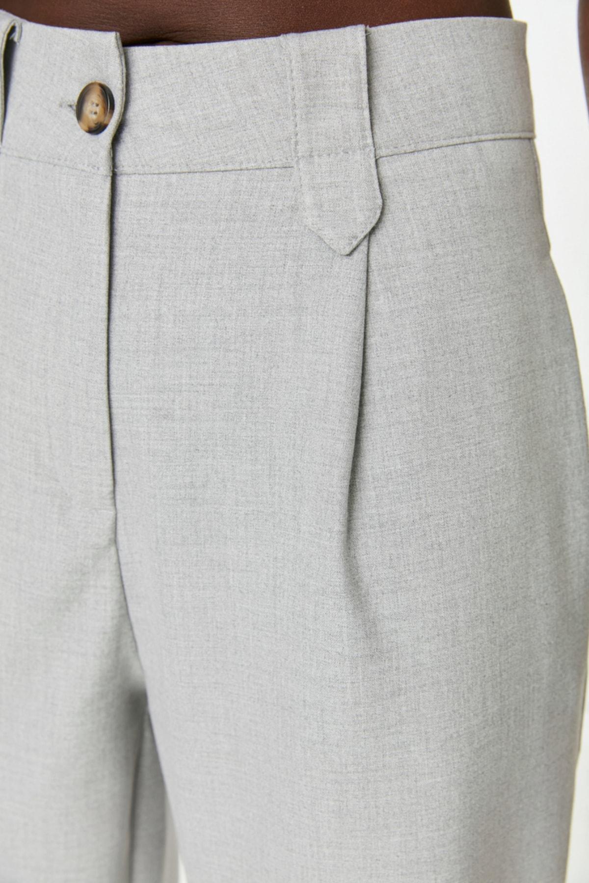 Gray Straight Pants, Gray, large image number 3