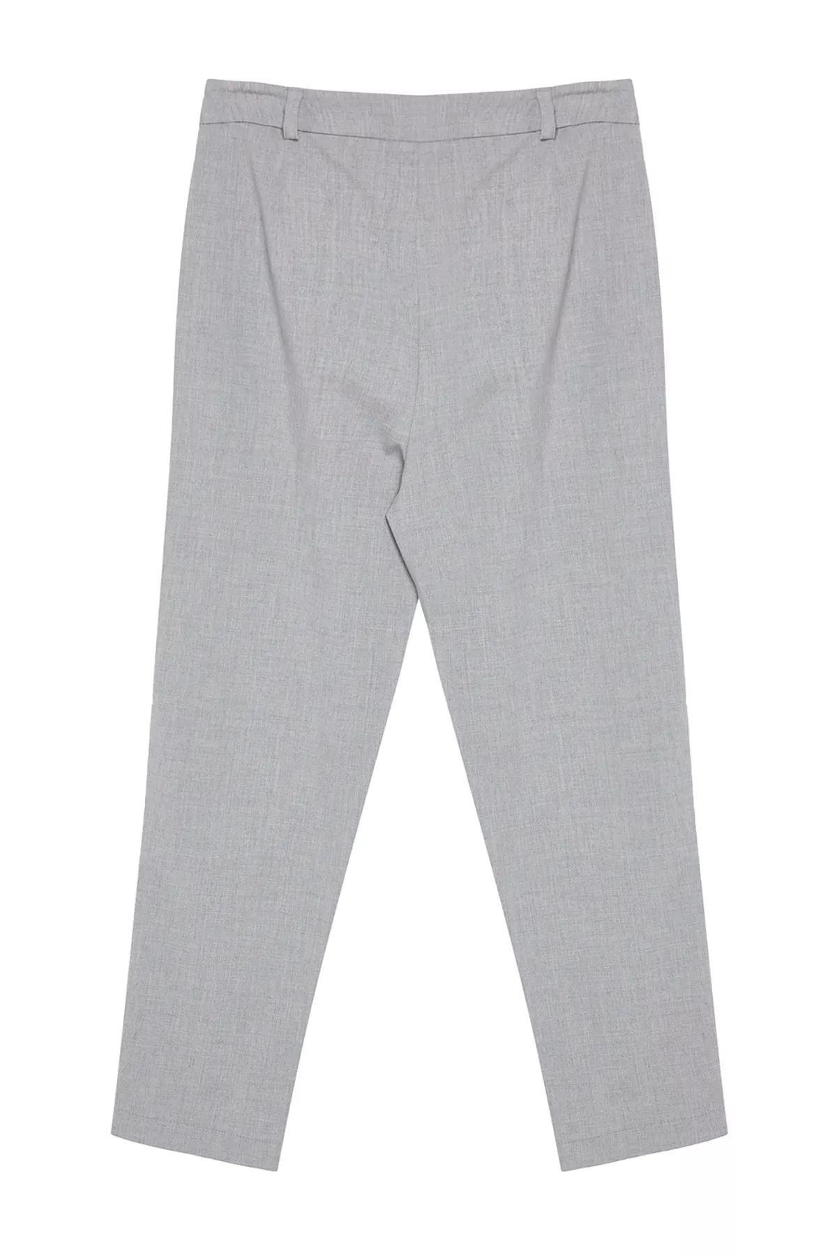 Gray Straight Pants, Gray, large image number 5