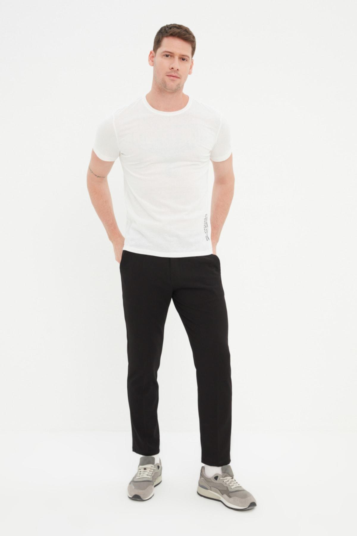 Black Regular Straight Pants, , large image number 0