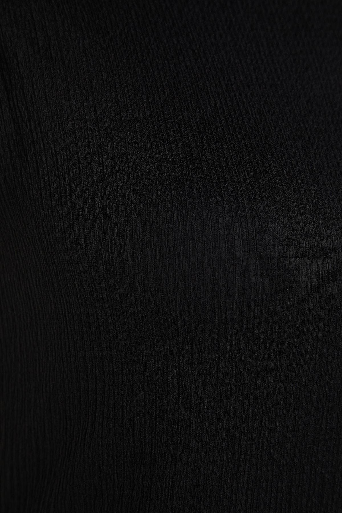 Black Midi Plus Dress, Black, large image number 6