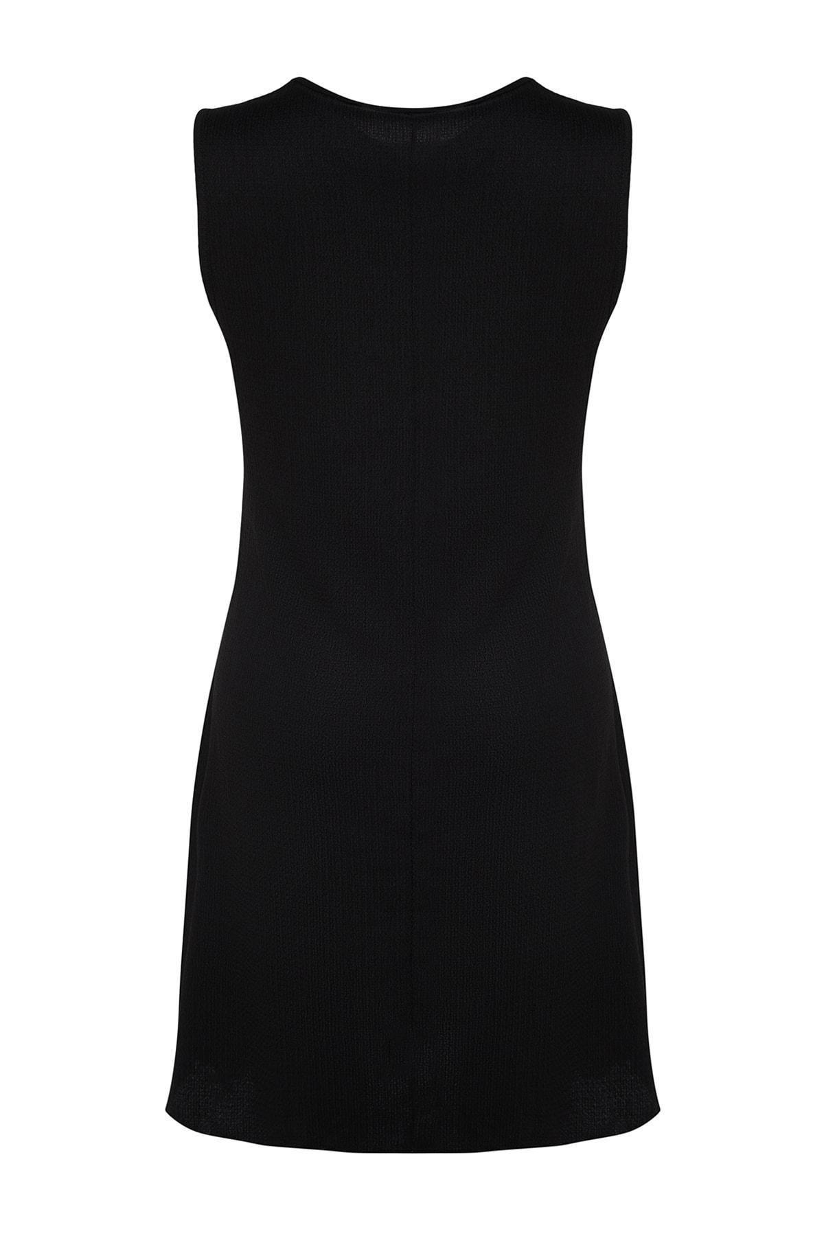 Black A-Line Plus Size Dress, , large image number 7