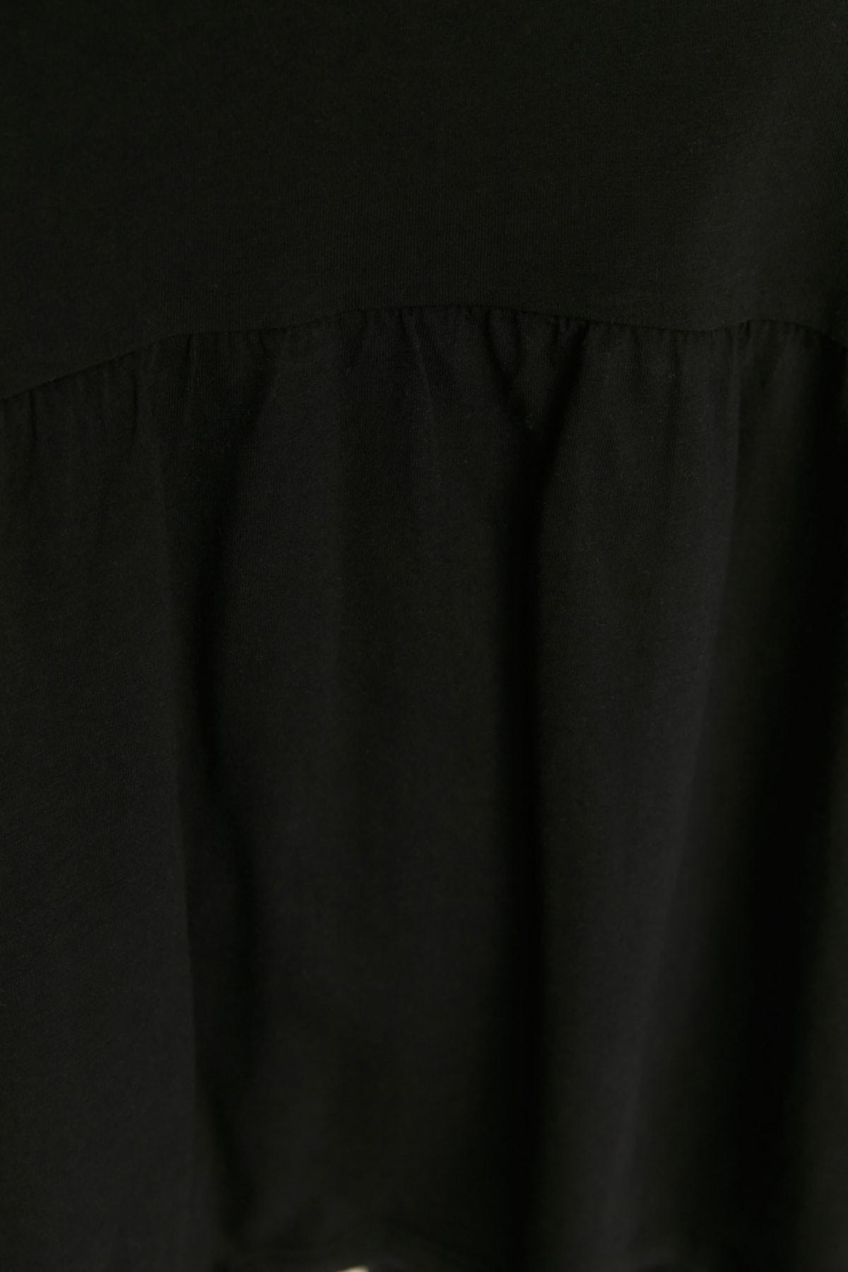 Black Plain Plus Size Pajama Set, , large image number 3