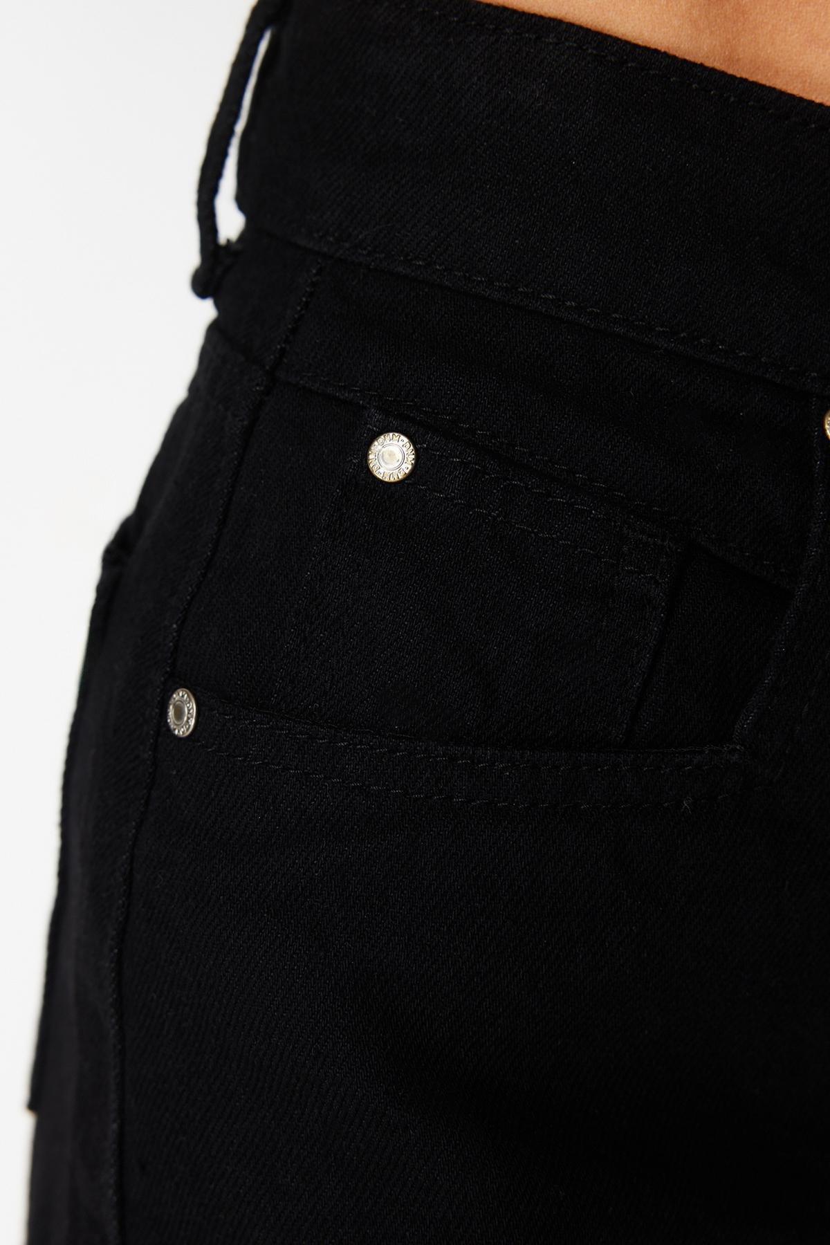 Black Denim Shorts, , large image number 4