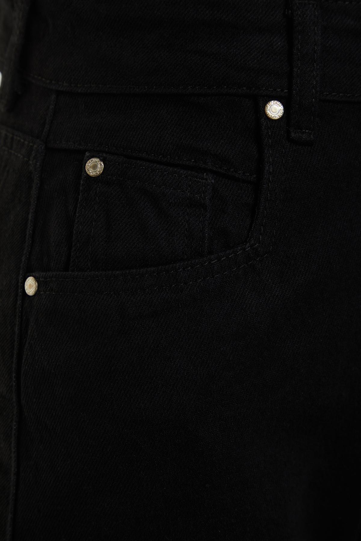 Black Denim Shorts, , large image number 7