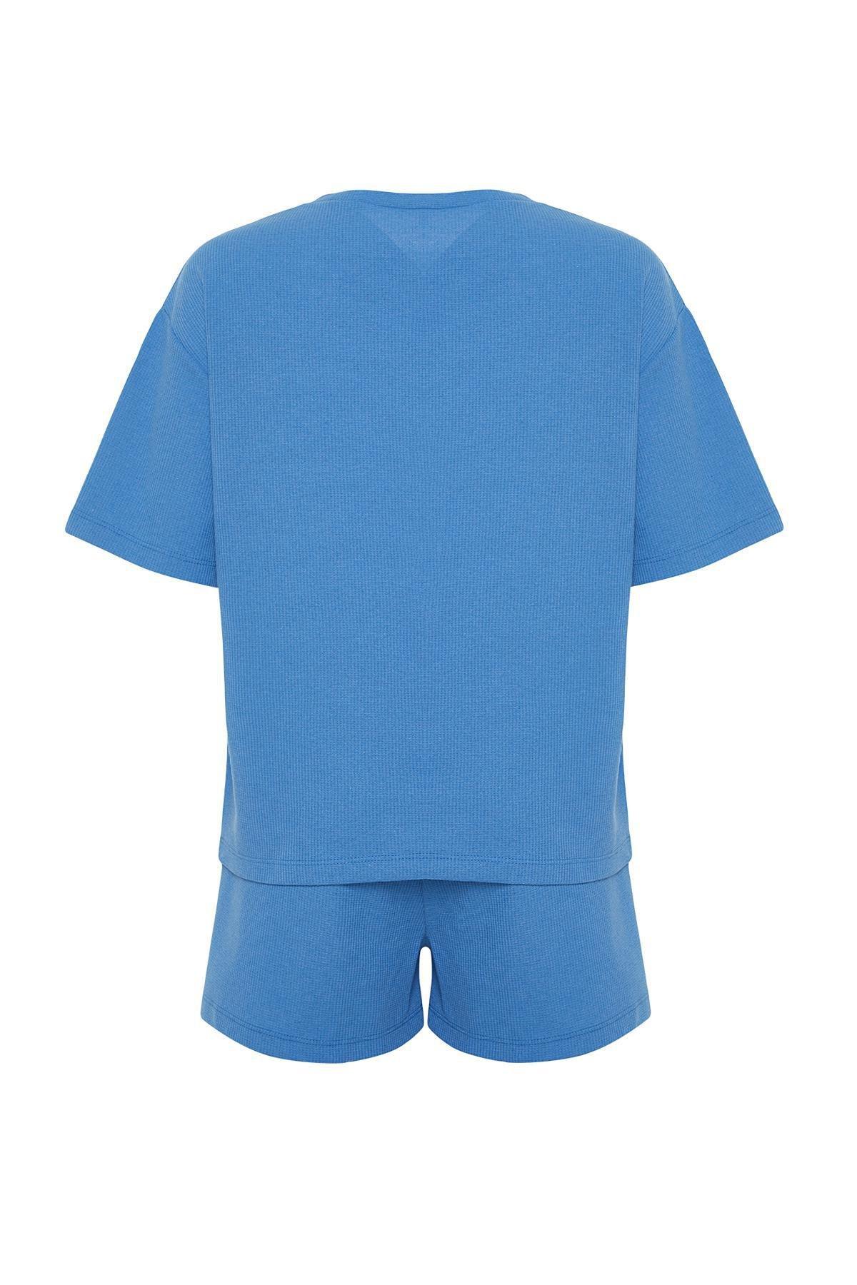 Blue Knitted Pyjamas Set, , large image number 7