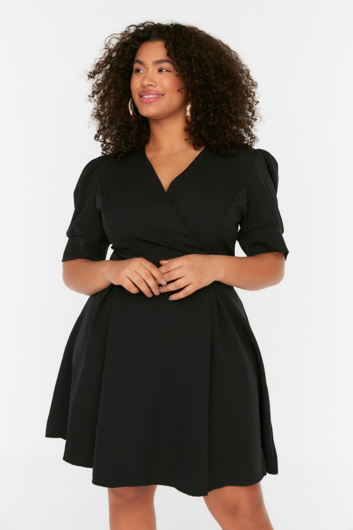 Black Basic Plus Size Dress, , large image number 2
