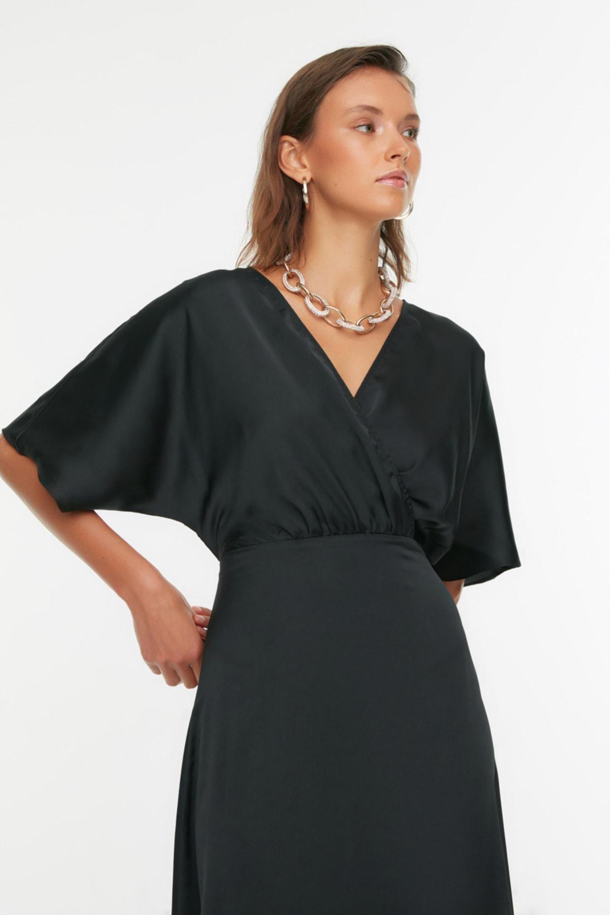 Trendyol - Black A-Line Occasionwear Maxi Dress