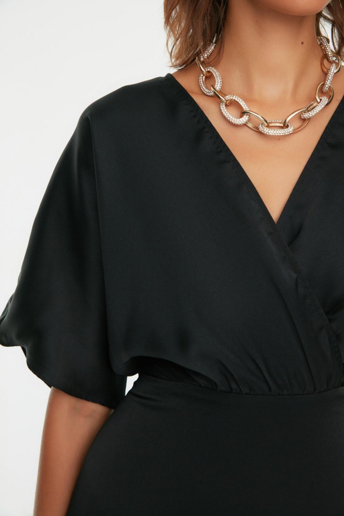 Black A-Line Occasionwear Maxi Dress, , large image number 2
