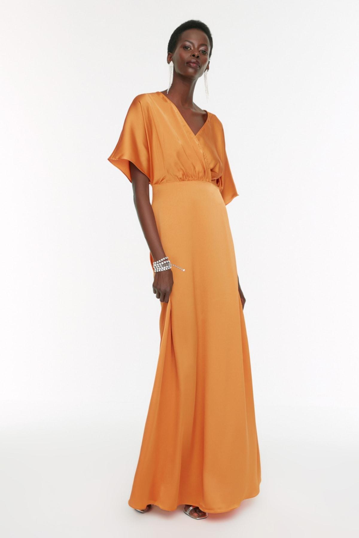 Orange A-Line Occasionwear Dress, , large image number 0