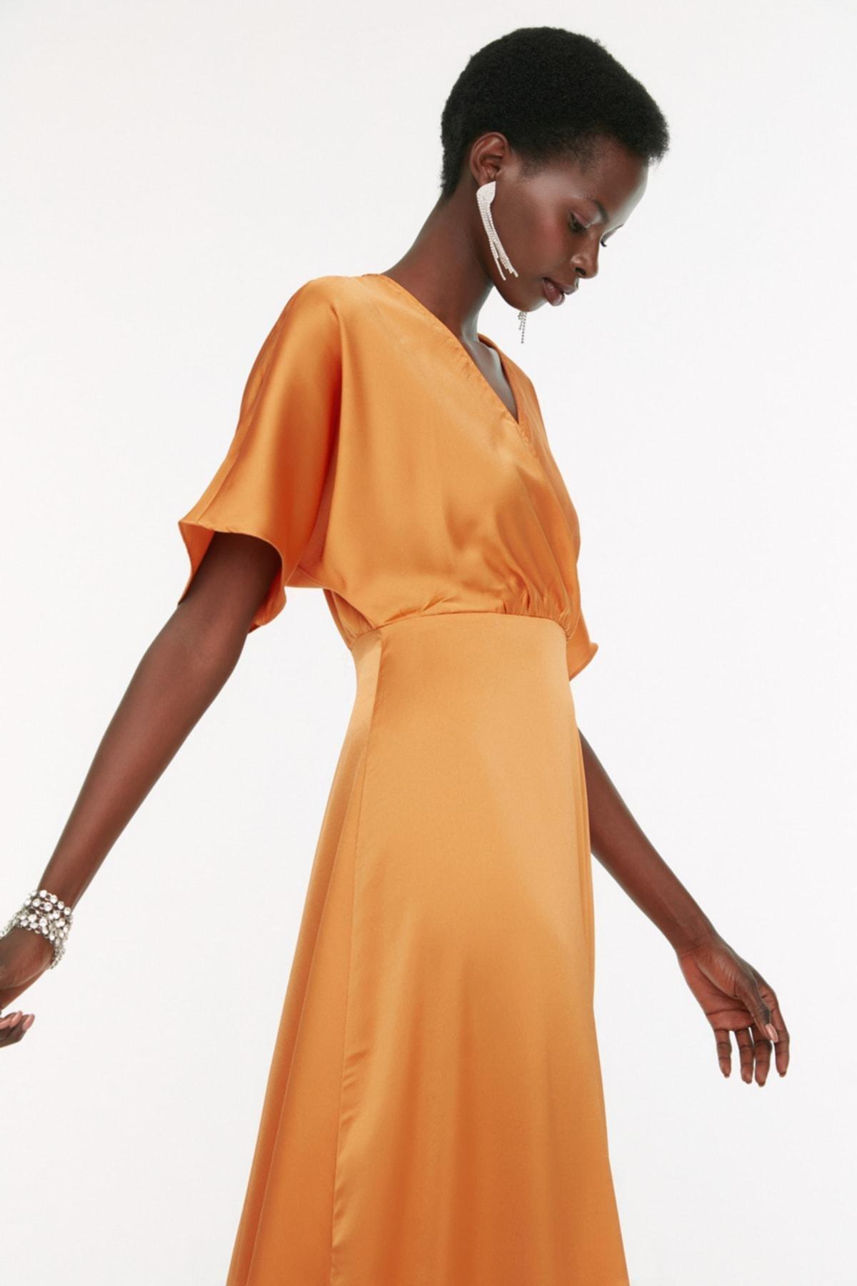 Orange A-Line Occasionwear Dress, , large image number 1