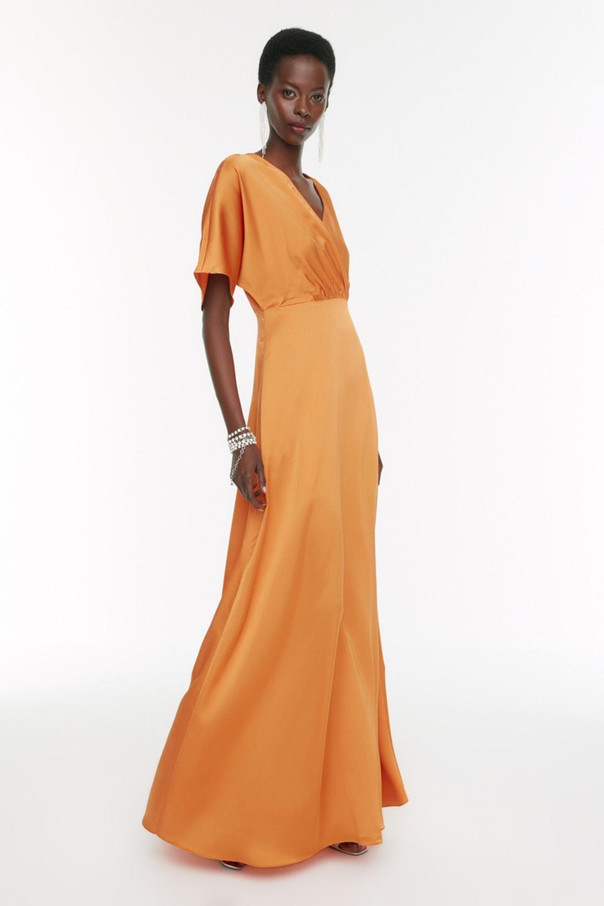 Orange A-Line Occasionwear Dress, , large image number 3