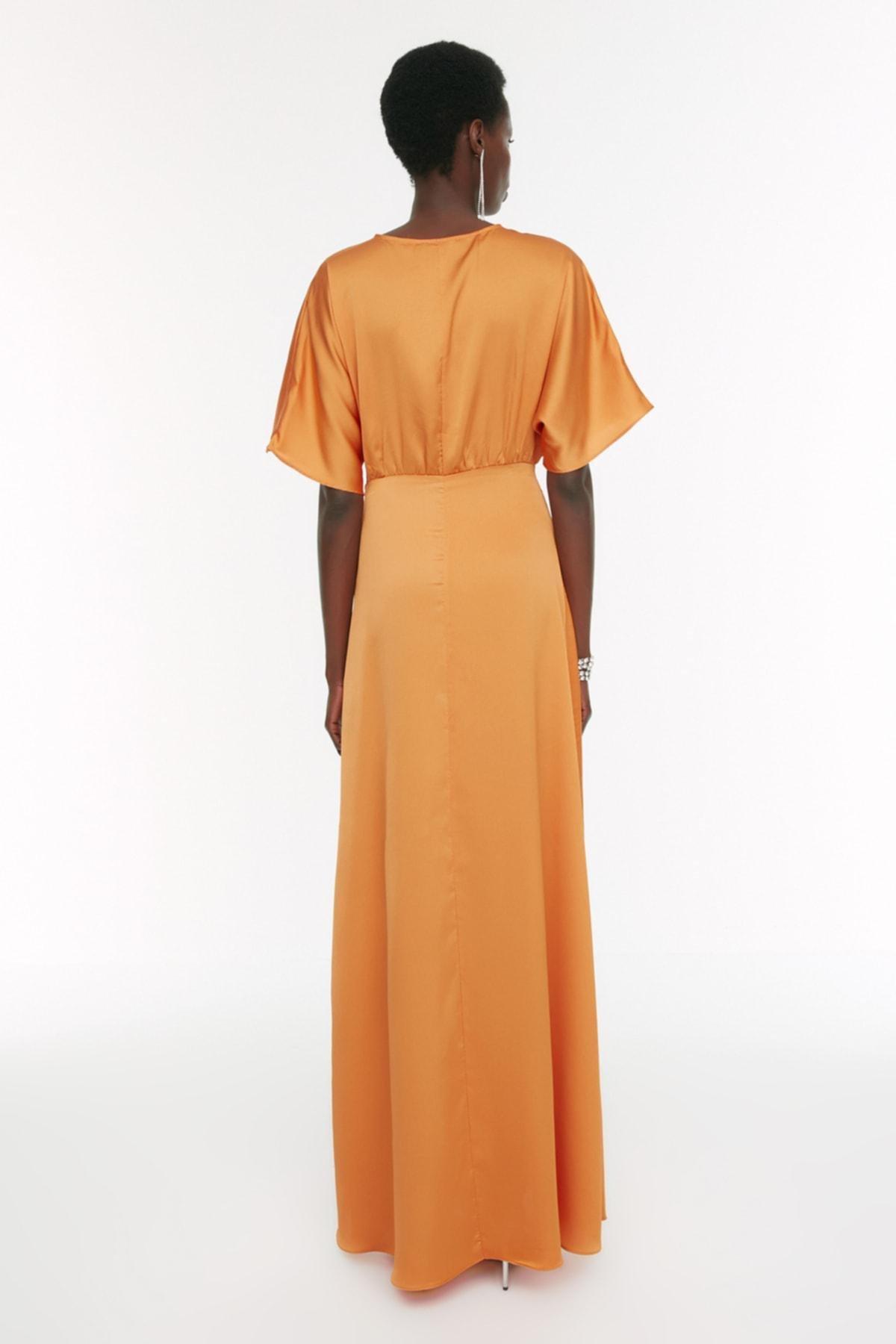 Orange A-Line Occasionwear Dress, , large image number 4