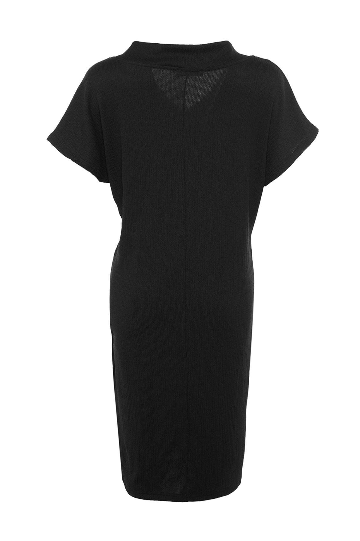Black Basic Plus Size Dress, , large image number 7
