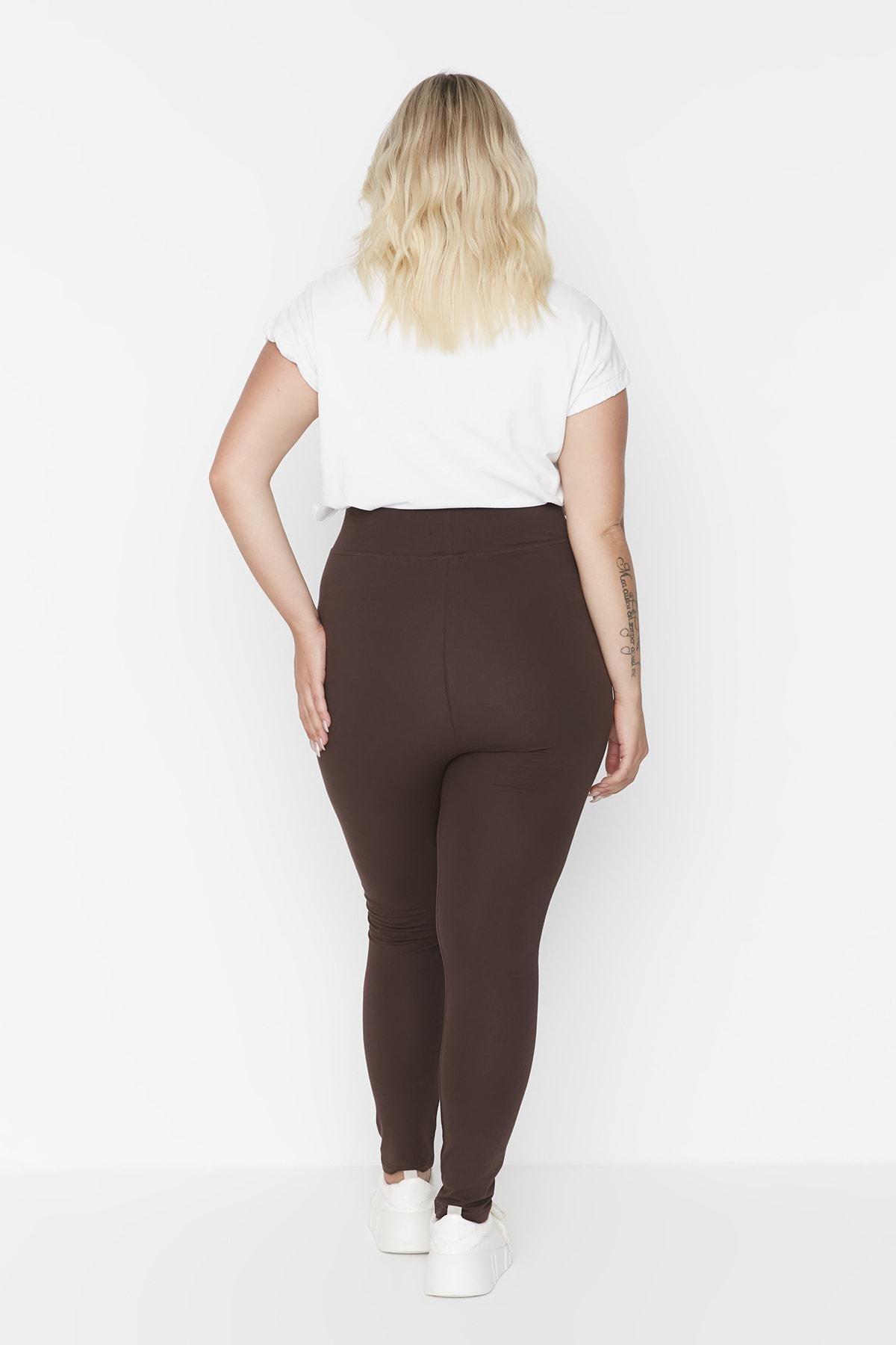 Black High Waist Plus Size Leggings, , large image number 8