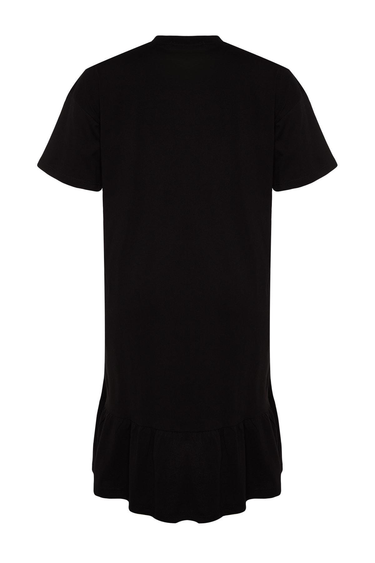 Black Jersey Plus Size Dress, , large image number 6
