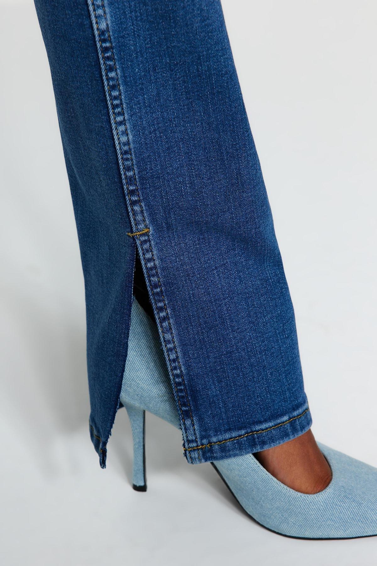 Blue Flare Slim Jeans, Blue, large image number 8