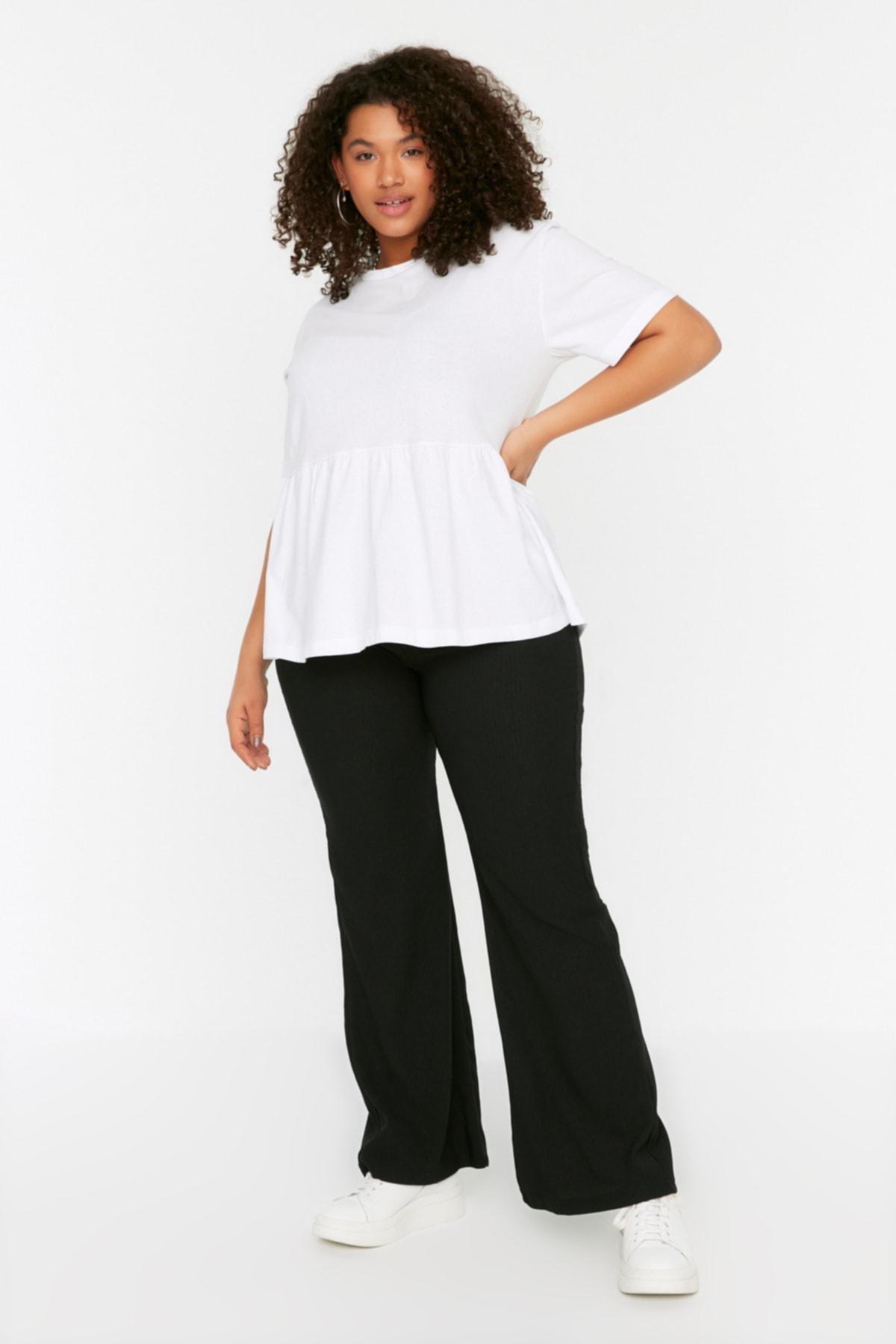 Black Slim Plus Size Pants, , large image number 0