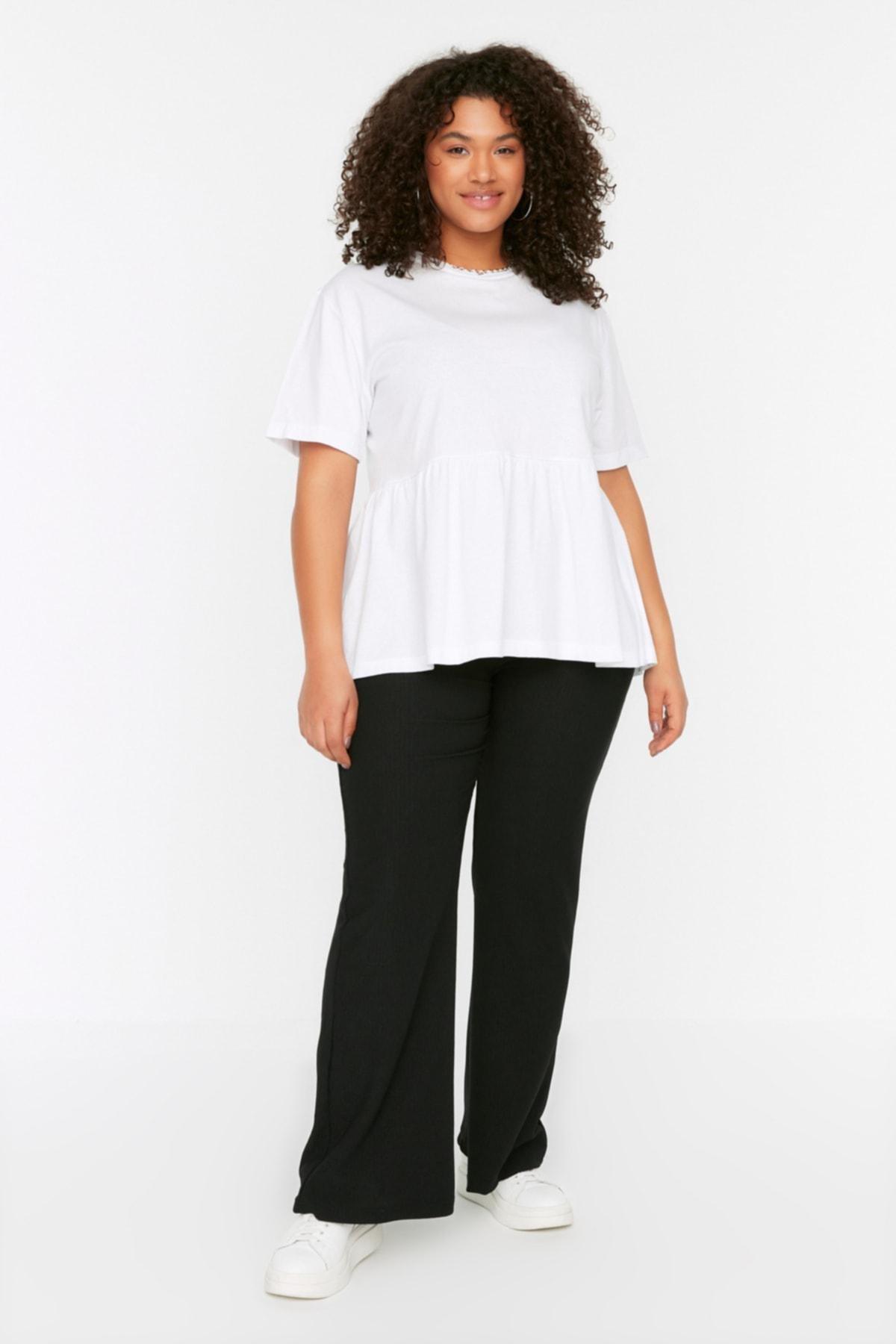 Black Slim Plus Size Pants, , large image number 3