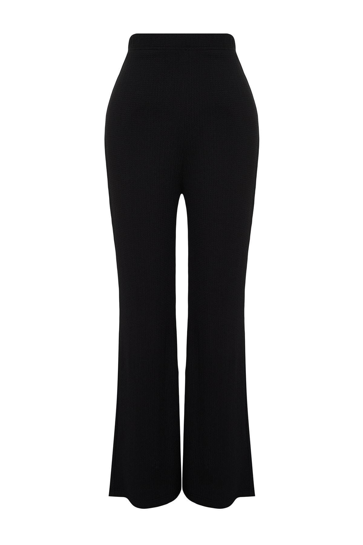 Black Slim Plus Size Pants, , large image number 6