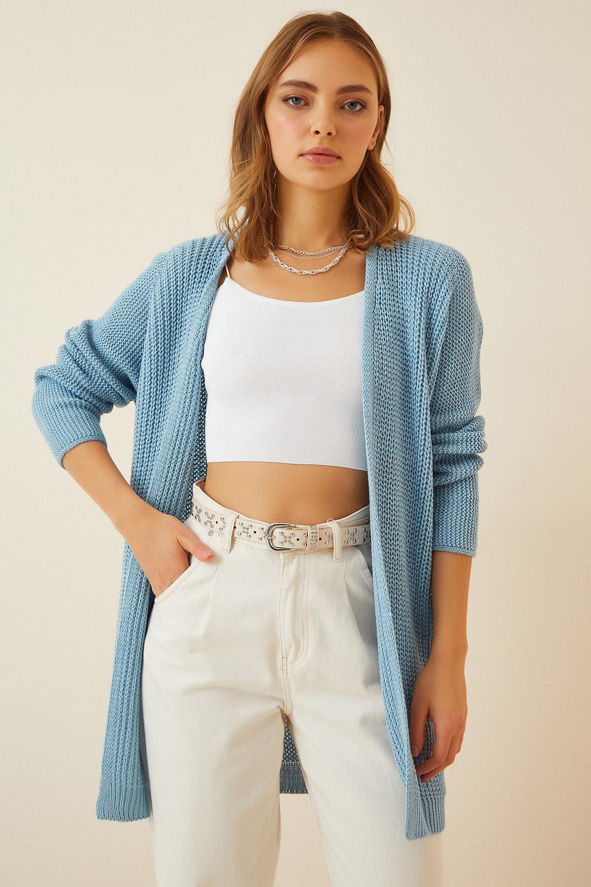 Happiness Istanbul - Blue Knitted Cardigan