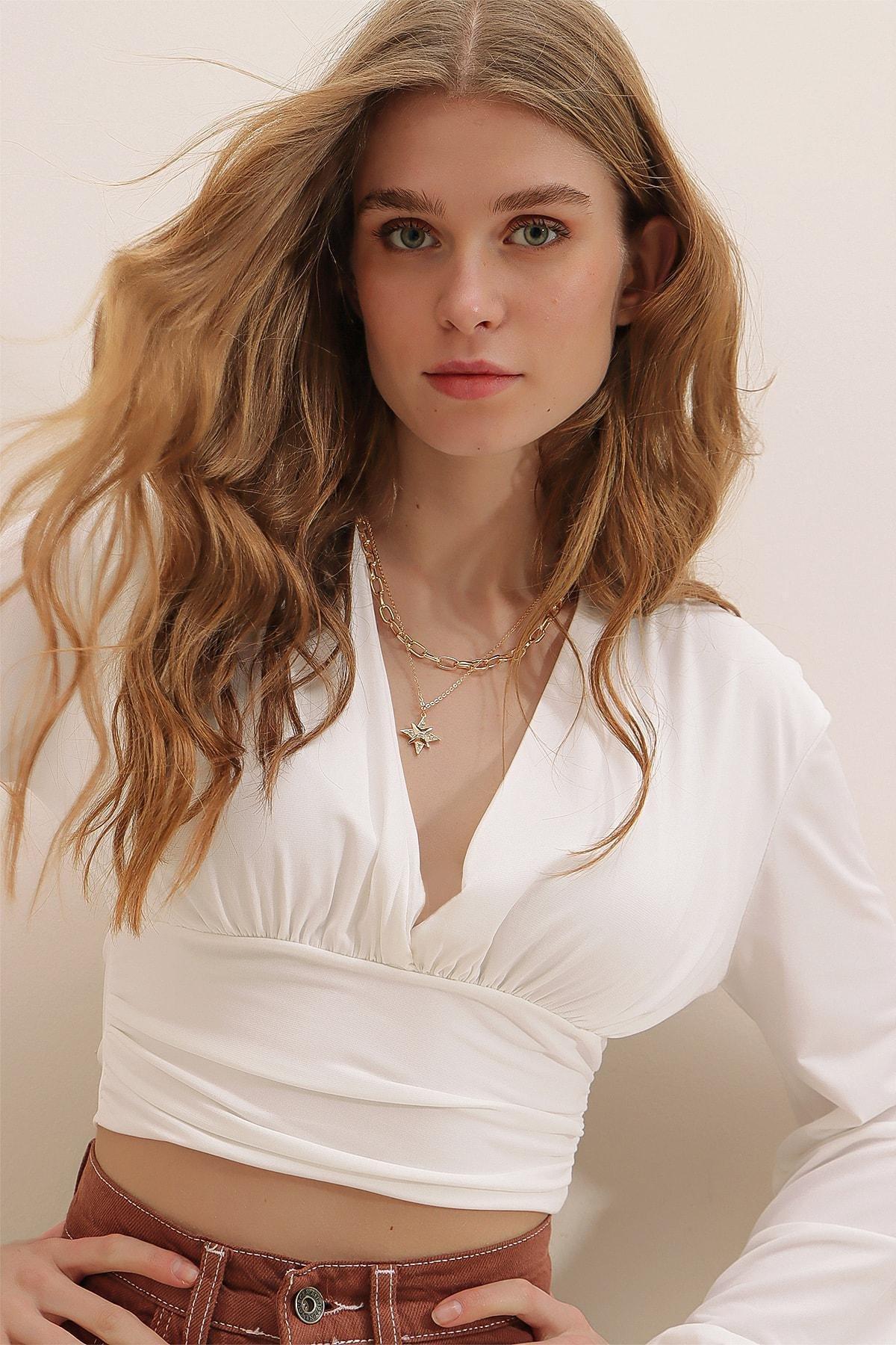 White Cahce-Coeur Blouse, White, large image number 0