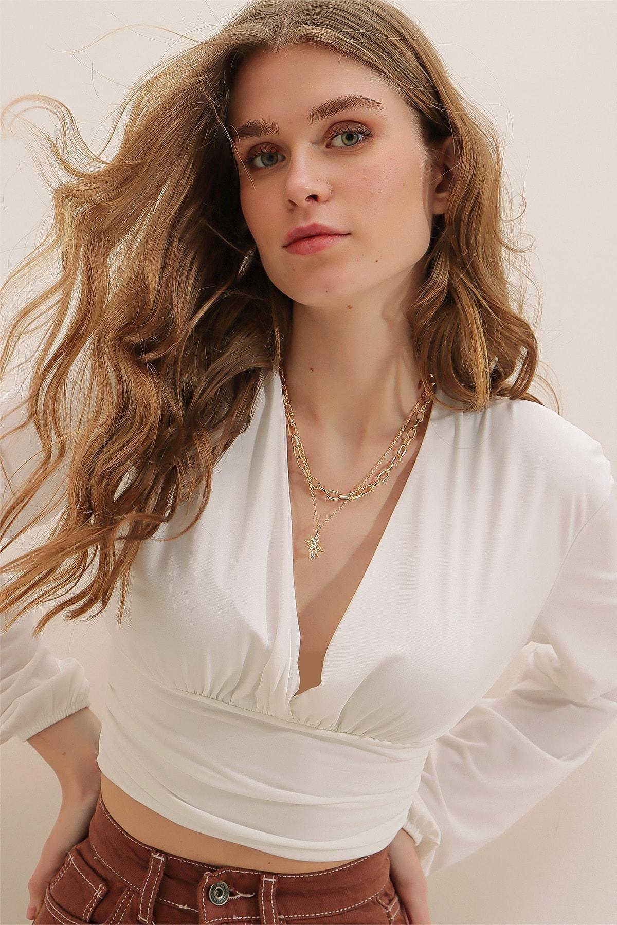 White Cahce-Coeur Blouse, White, large image number 2