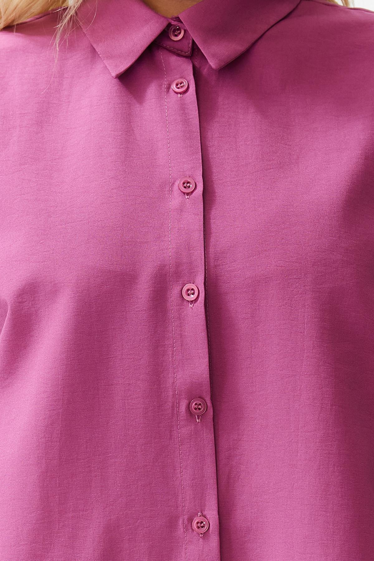Purple Relaxed Long Sleeve Shirt, C101_6095, large image number 4
