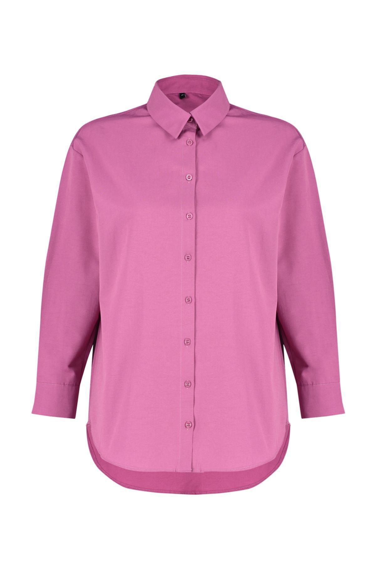 Purple Relaxed Long Sleeve Shirt, C101_6095, large image number 5