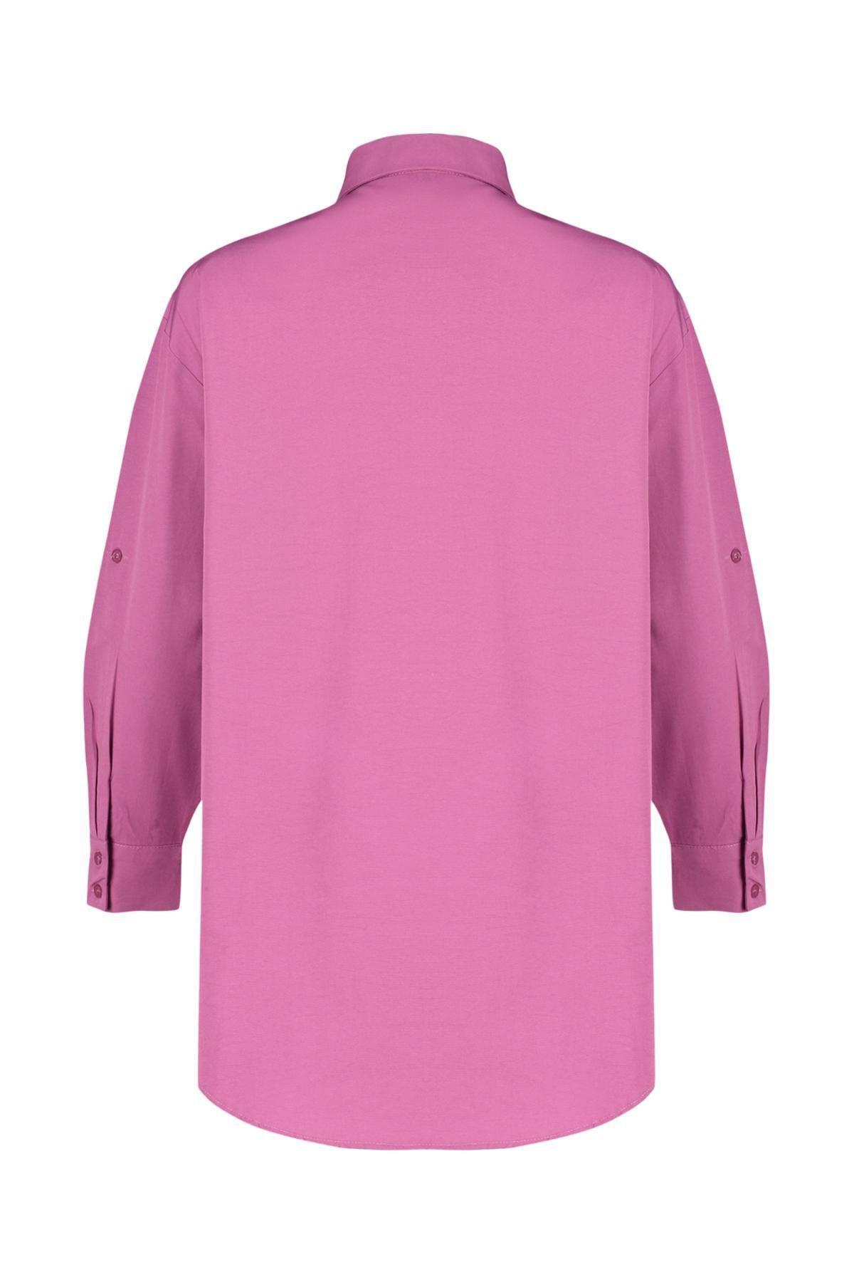 Purple Relaxed Long Sleeve Shirt, C101_6095, large image number 7