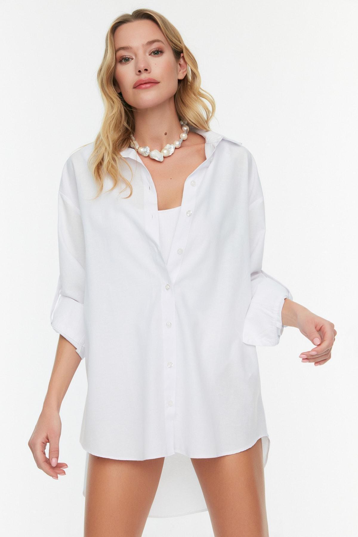 White Relaxed Shirt, , large image number 2