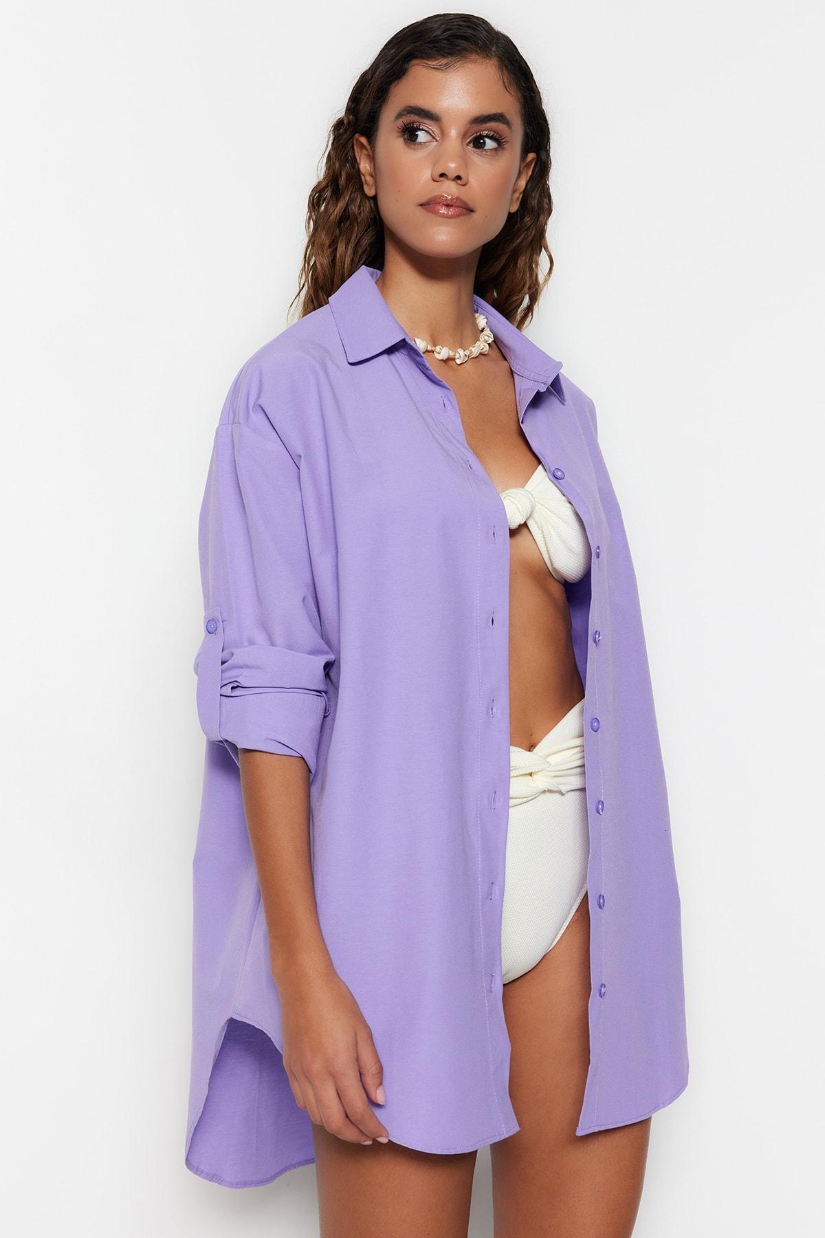 Purple Relaxed Shirt, , large image number 2