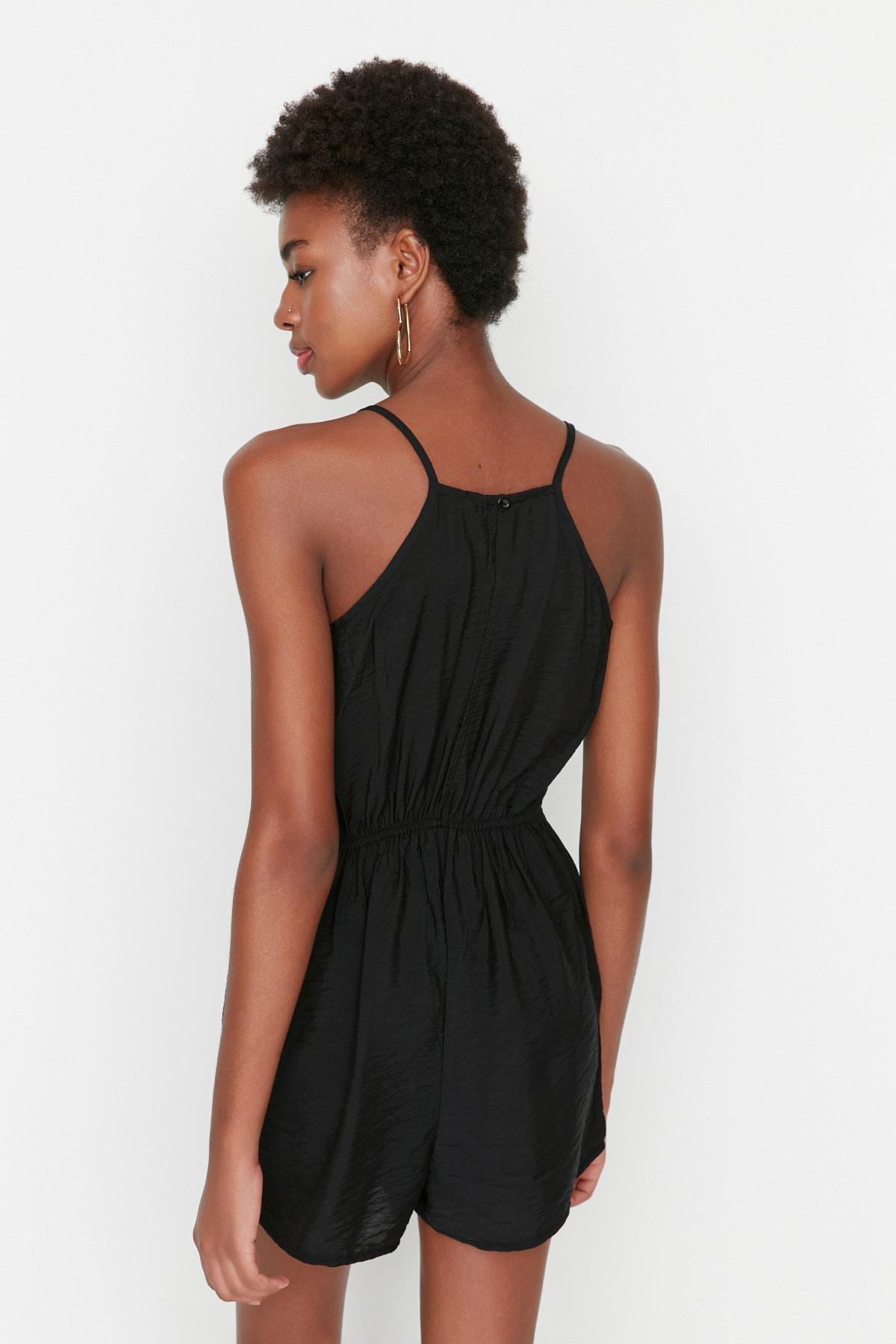 Black Regular Mini Jumpsuit, , large image number 4