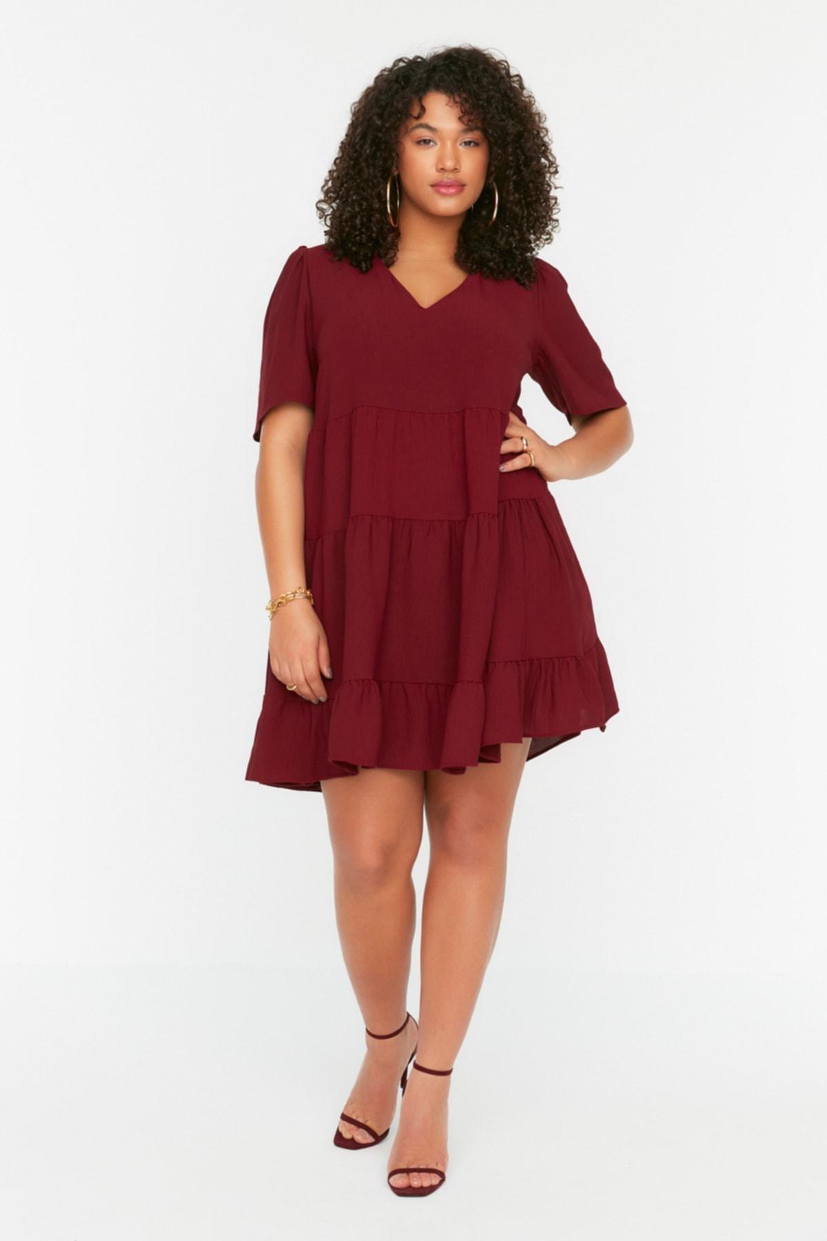 Purple A-Line Plus Size Dress, Purple, large image number 0