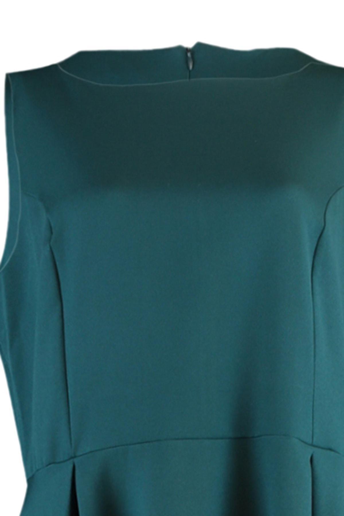 Green A-Line Plus Size Dress, Green, large image number 5