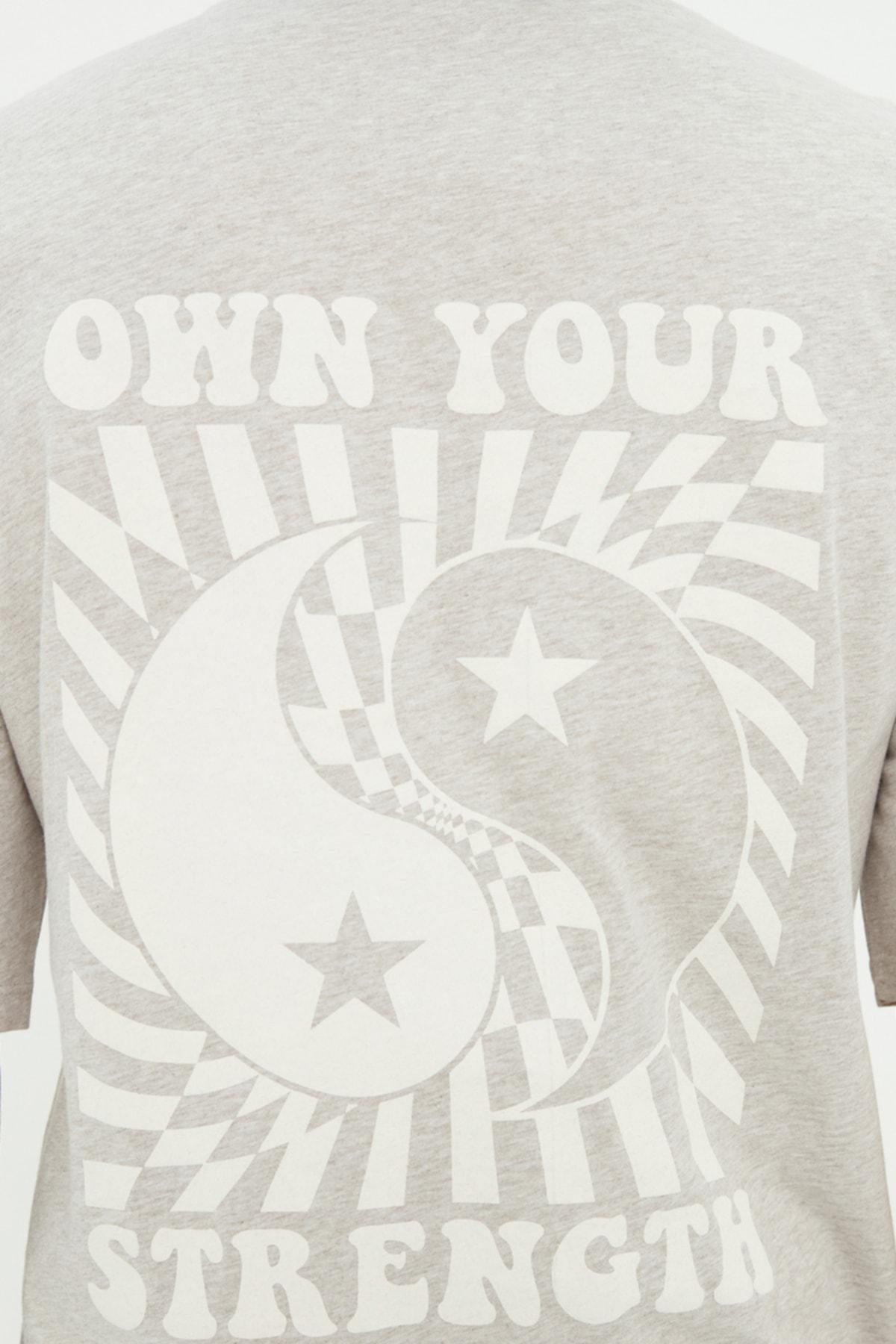 Gray Printed Pajama Set, , large image number 4