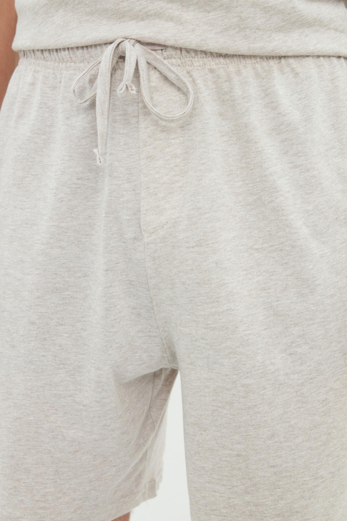 Gray Printed Pajama Set, , large image number 5